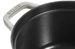 Cocotte STAUB ovale en fonte émaillée truffe blanche - 31 cm - 37 cm