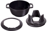 Service à fondue en fonte STAUB 20cm 6 personnes - Noir