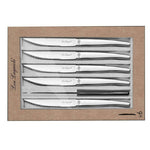 Coffret 6 couteaux à steak dentelés LOU LAGUIOLE Jet tout inox