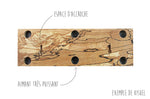 Barre aimantée artisanale Essences Creations en hêtre et résine 30cm - 3 places