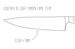 Réparation / restauration d'une lame de couteau de cuisine - Eclat inférieur à 1 mm