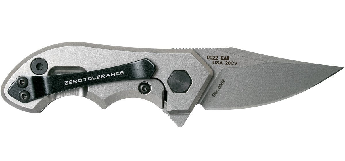Couteau pliant Zero Tolerance ZT0022 manche carbone titanium 7,5cm