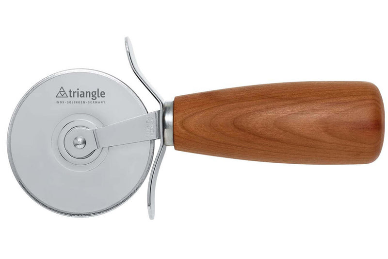 Roulette à pizza Triangle manche bois + coffret - Prunier