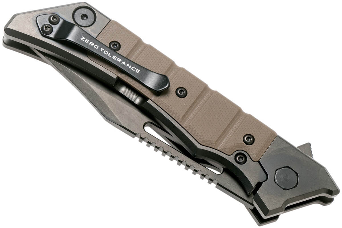 Couteau pliant Zero Tolerance ZT0223 manche G10 Titanium 12,8cm