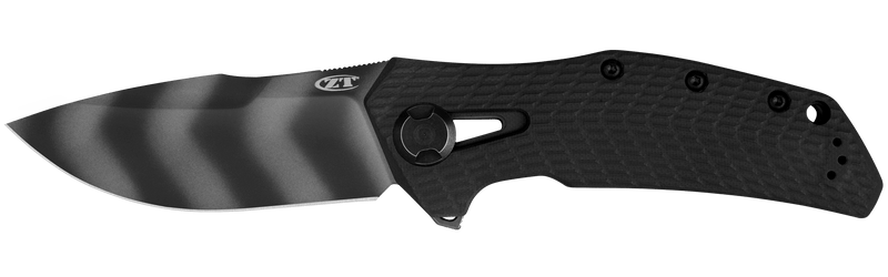 Couteau pliant Zero Tolerance ZT0308BLKTS Tiger Strip manche G10 titanium noir 13,2cm