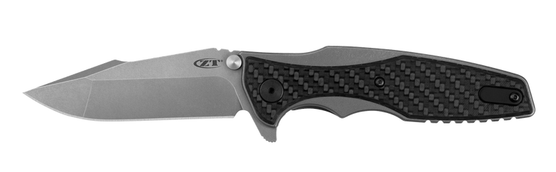 Couteau pliant Zero Tolerance ZT0393GLCF manche fibre de carbone phosphorescente et titane 12,1cm