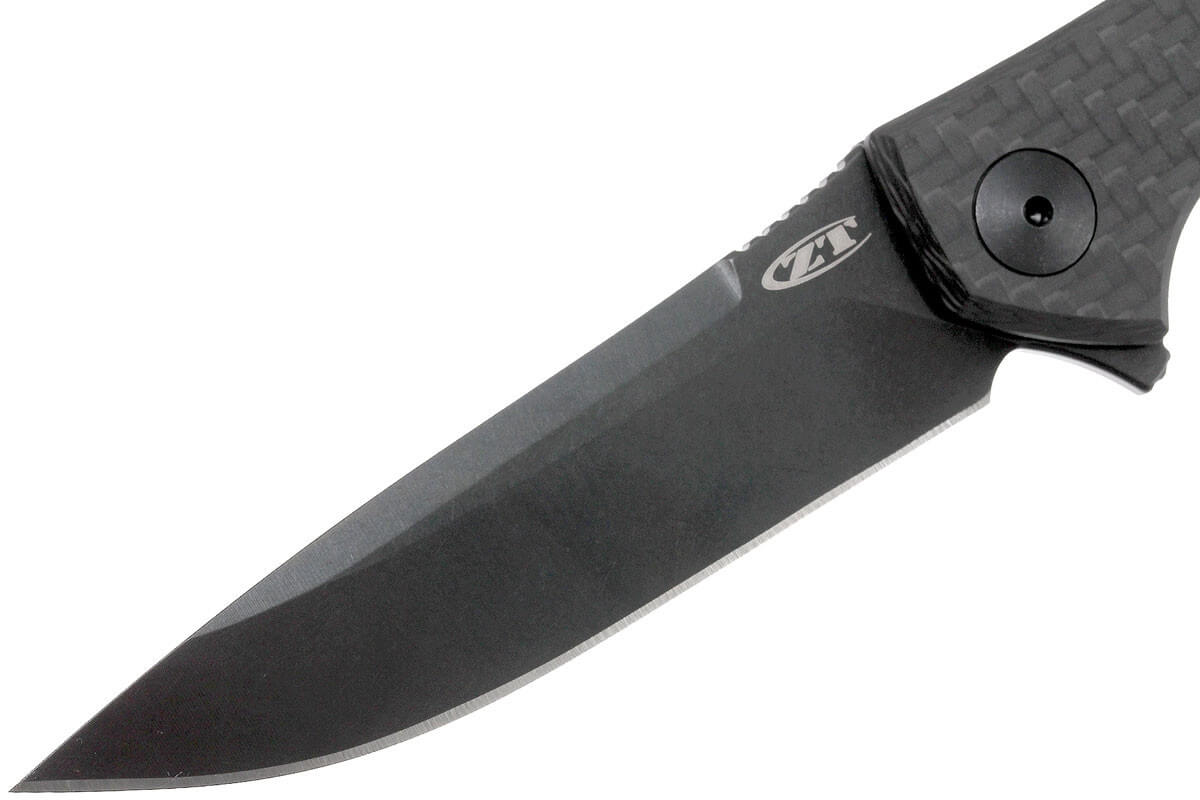 Couteau pliant Zero Tolerance ZT0450CF manche fibre de carbone et titanium noir 10,4cm