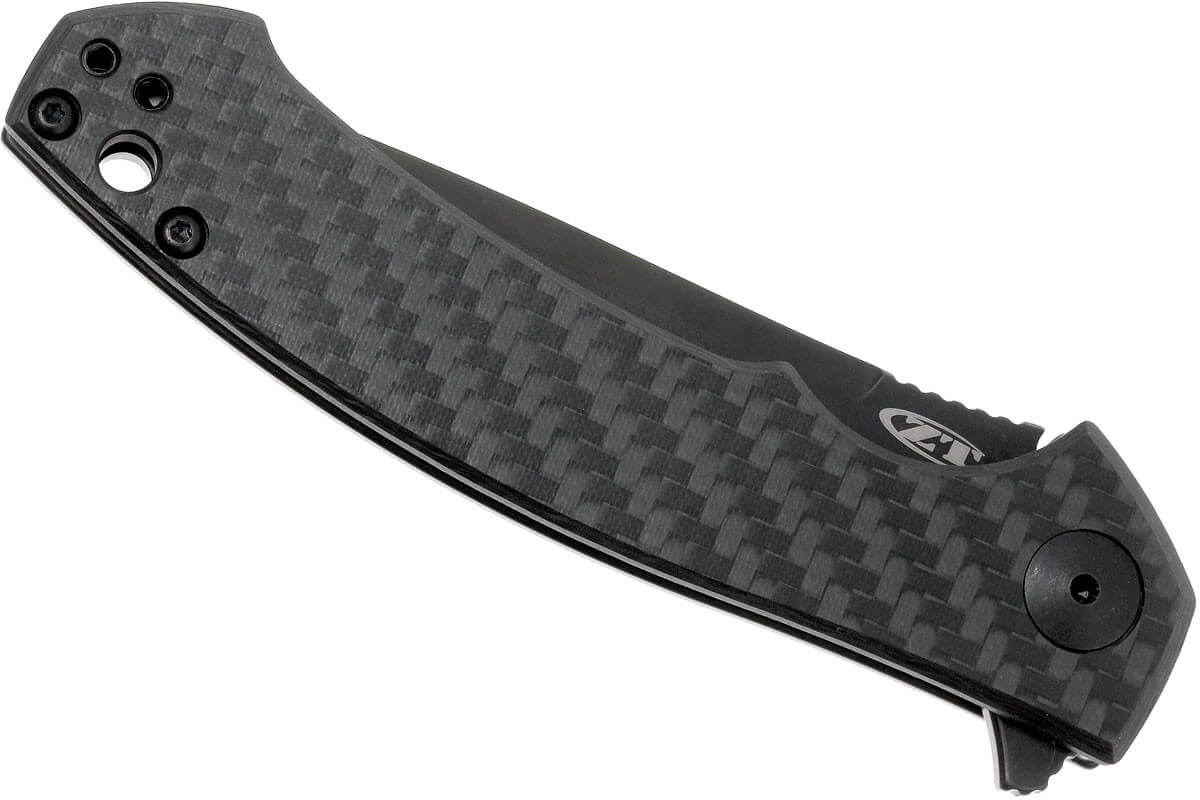 Couteau pliant Zero Tolerance ZT0450CF manche fibre de carbone et titanium noir 10,4cm
