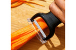 Eplucheur à julienne OXO inox lame crantée manche noir