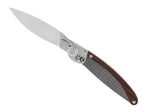 Couteau pliant K2.10M manche bois de violette et acier décor kaléidoscope 11,5cm