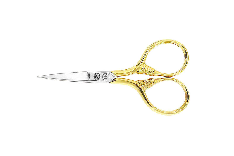 Ciseaux broderie NOGENT HB 9 cm chromés fleurs dorés