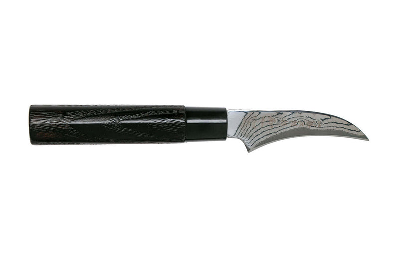 Couteau bec d'oiseau Tojiro Shippu Black Damas lame 7cm