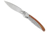 Couteau pliant K2.11M manche sandalwood et acier décor rosaces 11,5cm