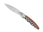 Couteau pliant K2.12M manche sandwalwood et acier décor racing 11,5cm