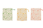 Set de 3 sacs à vrac Pebbly en coton biologique - 20x25cm