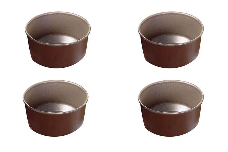 Set 4 moules à soufflés individuels Gobel anti-adhérent - Diamètre 8cm