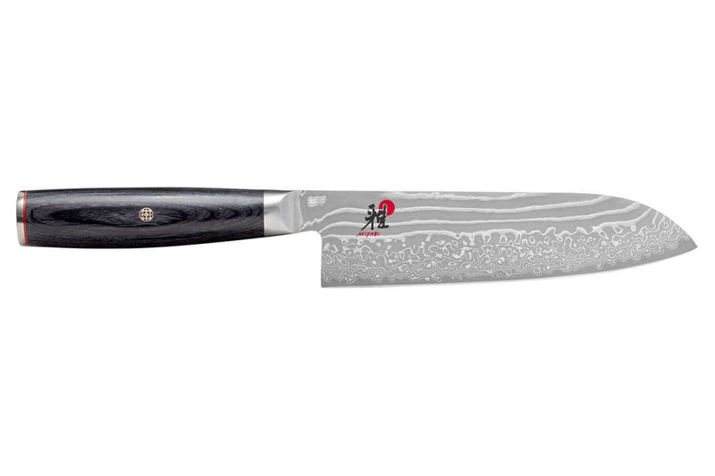 Couteau santoku japonais Miyabi 5000FCD lame 18cm damas 48 couches manche pakkawood
