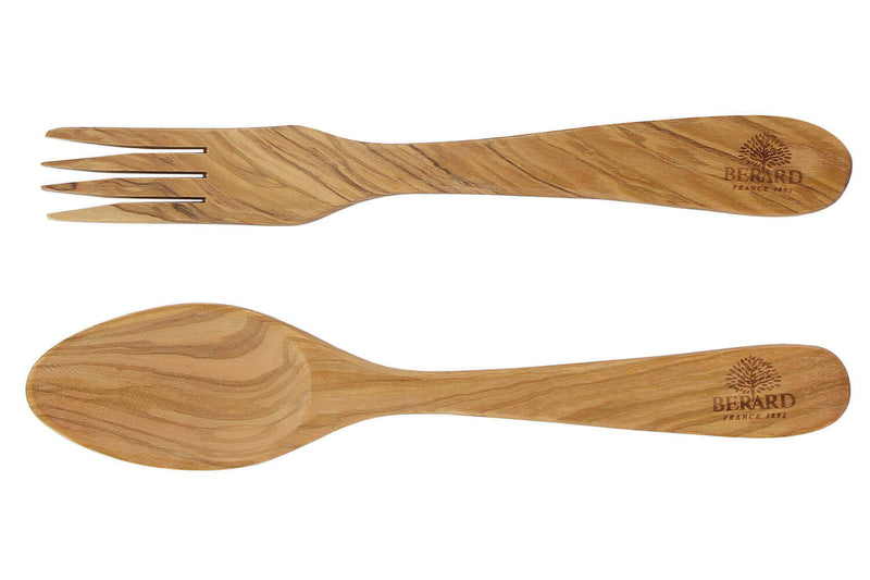 Set 2 couverts à salade BERARD 25cm en olivier