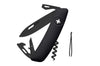 Couteau multifonction SWIZA D03 All black 11 fonctions 95mm - Noir