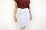 Tablier 1/2 chef professionnel 100% coton blanc 102 x 55cm