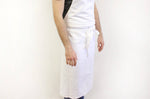Tablier valet professionnel 100% coton blanc 100 x 100cm