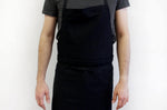 Tablier valet professionnel 100% coton noir 100 x 100cm