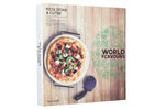 Set pierre à pizza Kichencraft World of Flavours avec roulette à pizza - 32cm