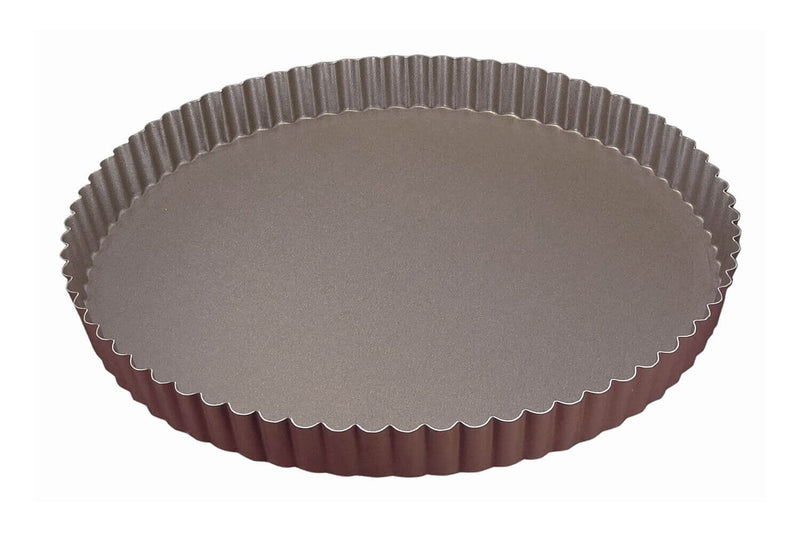 Tourtière ronde cannelée Gobel anti-adhérent fond fixe - Diamètre 26cm