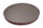 Tourtière ronde cannelée Gobel anti-adhérent fond fixe - Diamètre 26cm