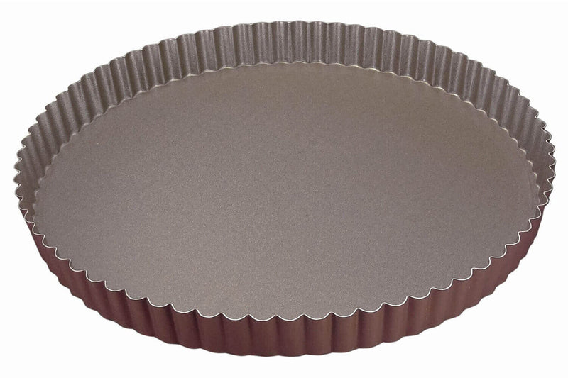 Tourtière ronde cannelée Gobel anti-adhérent fond fixe - Diamètre 30cm