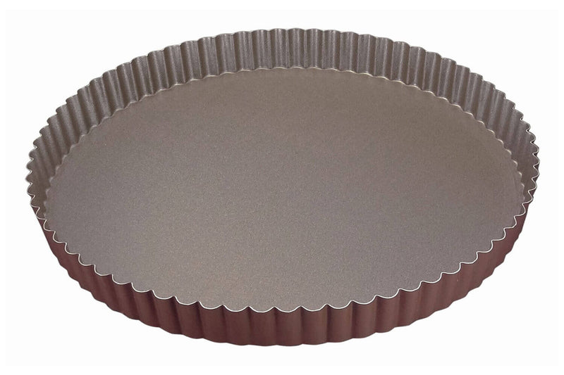 Tourtière ronde cannelée Gobel anti-adhérent fond fixe - Diamètre 24cm