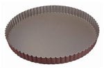 Tourtière ronde cannelée Gobel anti-adhérent fond fixe - Diamètre 24cm
