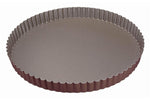 Tourtière ronde cannelée Gobel anti-adhérent fond fixe - Diamètre 28cm
