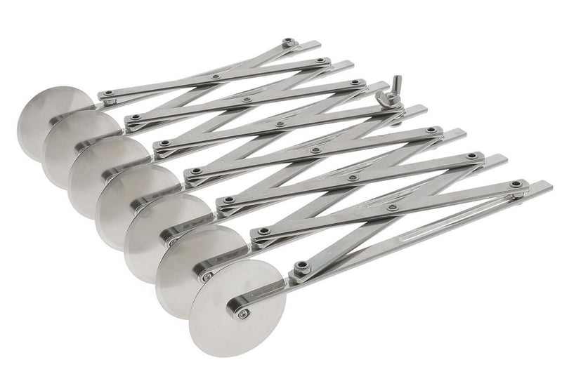 Rouleau multicoupe métal simple 7 roulettes lisses acier inox