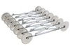 Rouleau multicoupe métal double 7 roulettes lisses et 7 roulettes cannelées acier inox