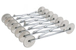 Rouleau multicoupe métal double 7 roulettes lisses et 7 roulettes cannelées acier inox