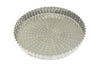 Tourtière ronde cannelée perforée Gobel fer blanc fond fixe - 20cm
