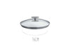Couvercle en verre bombé Cristel Platine - 16cm