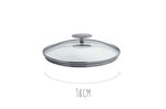 Couvercle en verre bombé Cristel Platine - 18cm