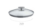 Couvercle en verre bombé Cristel Platine - 24cm
