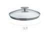 Couvercle en verre bombé Cristel Platine - 26cm