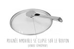 Couvercle en verre bombé Cristel Platine