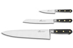 Pack spécial boulanger 3 couteaux français Sabatier Idéal inox 100% forgés laiton