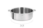 Sauteuse Cristel Casteline Amovible en inox - 24cm