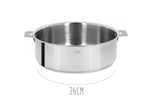 Sauteuse Cristel Casteline Amovible en inox - 26cm