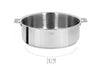 Sauteuse Cristel Casteline Amovible en inox - 28cm