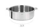 Sauteuse Cristel Casteline Amovible en inox - 28cm
