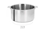 Set de 3 casseroles Cristel Casteline Amovible en inox 16 à 20cm - Poignée incluse