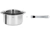 Set de 3 casseroles Cristel Casteline Amovible en inox 16 à 20cm - Poignée incluse