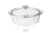 Cuit vapeur en verre Cristel avec couvercle - 20cm